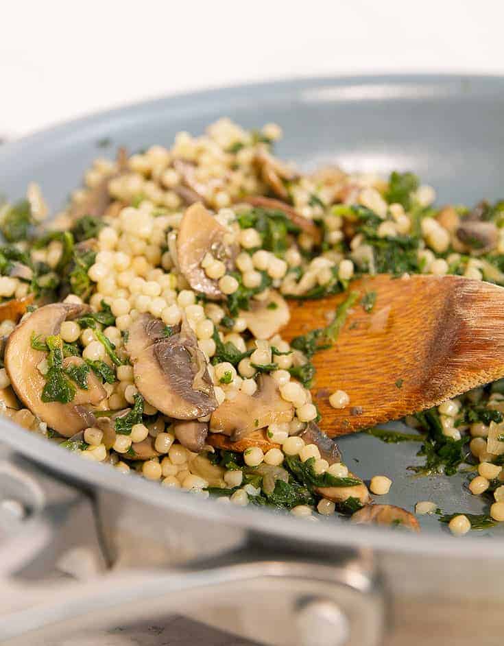 This mushroom couscous makes a perfect meal prep idea, ready in 20 minutes.