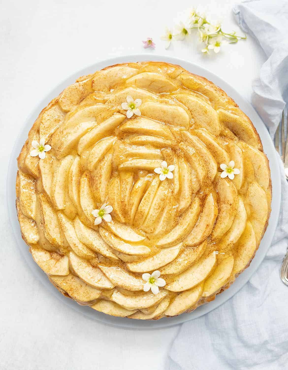 Spiced Apple Cake with Cider Honey Glaze - Bowl of Delicious