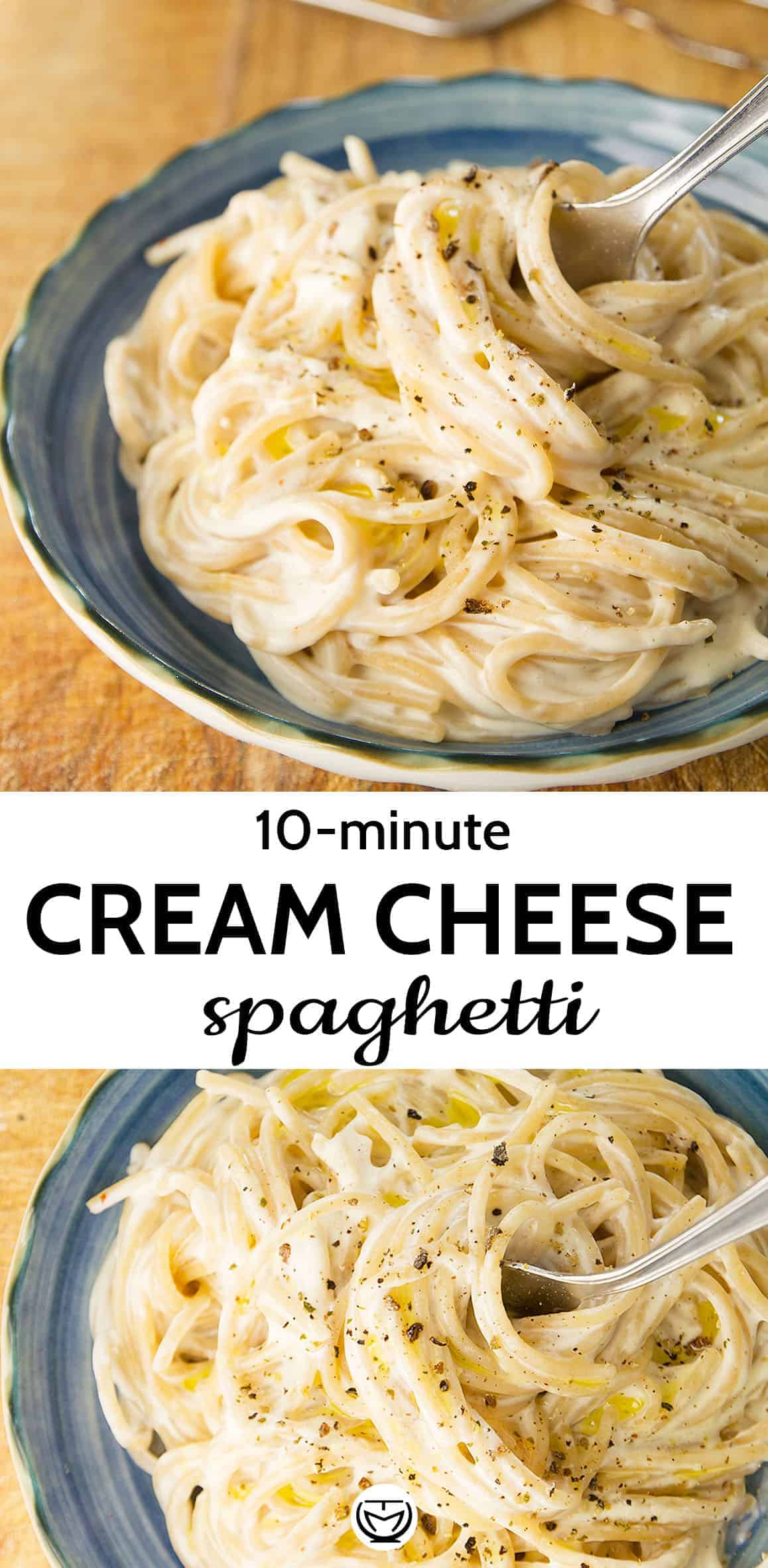 This is the creamy, filling and cozy cream cheese pasta makes everybody happy, perfect for any midweek carb cravings. Plus, it's budget-friendly and ready in a flash! #pastarecipes #cheapmeals #cheapdinners #spaghettirecipes #10minutemeals #quickandeasydinnerrecipes