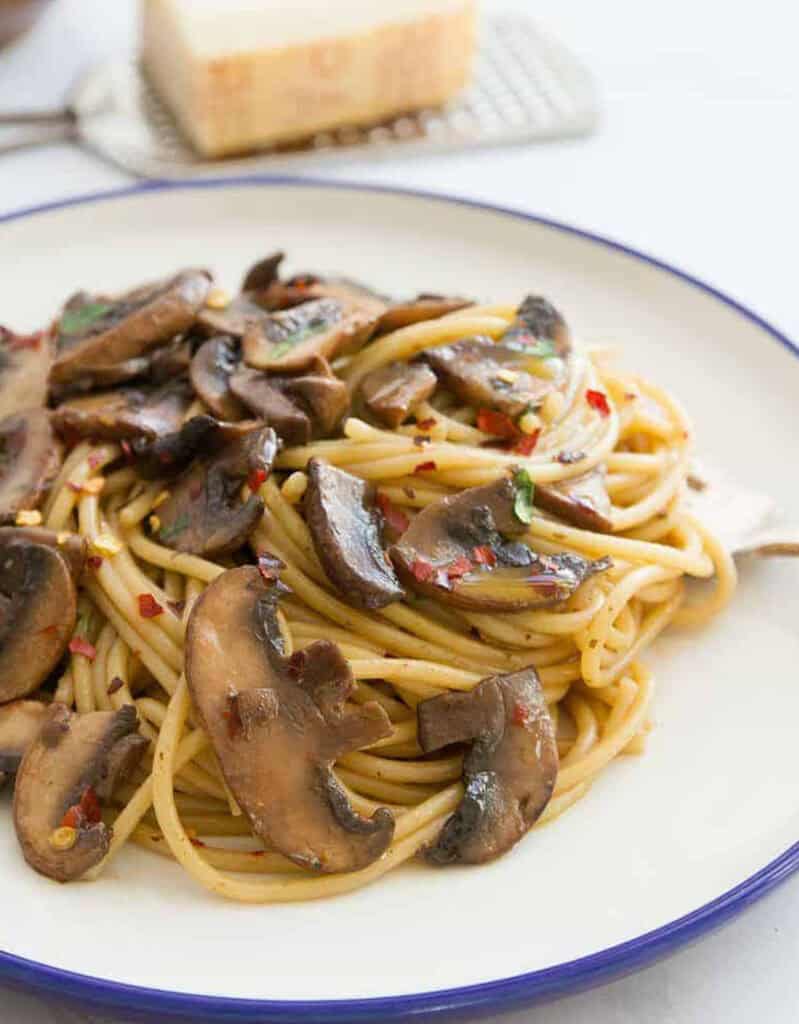 Quick Mushroom Spaghetti