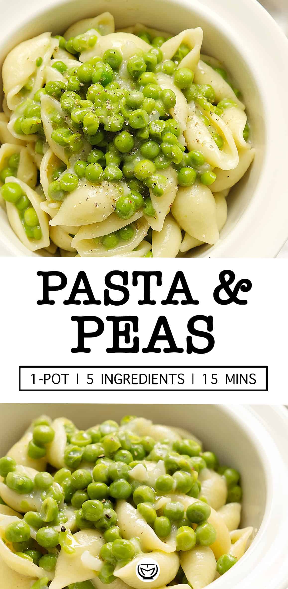Onepot Pasta with peas The clever meal