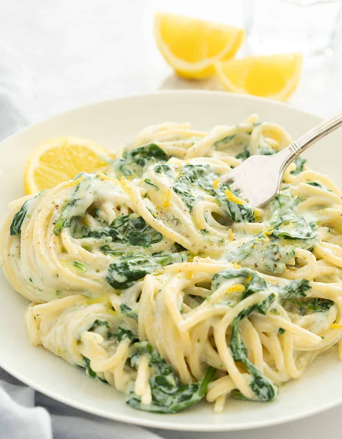 EASY LEMON RICOTTA PASTA & SPINACH - The clever meal