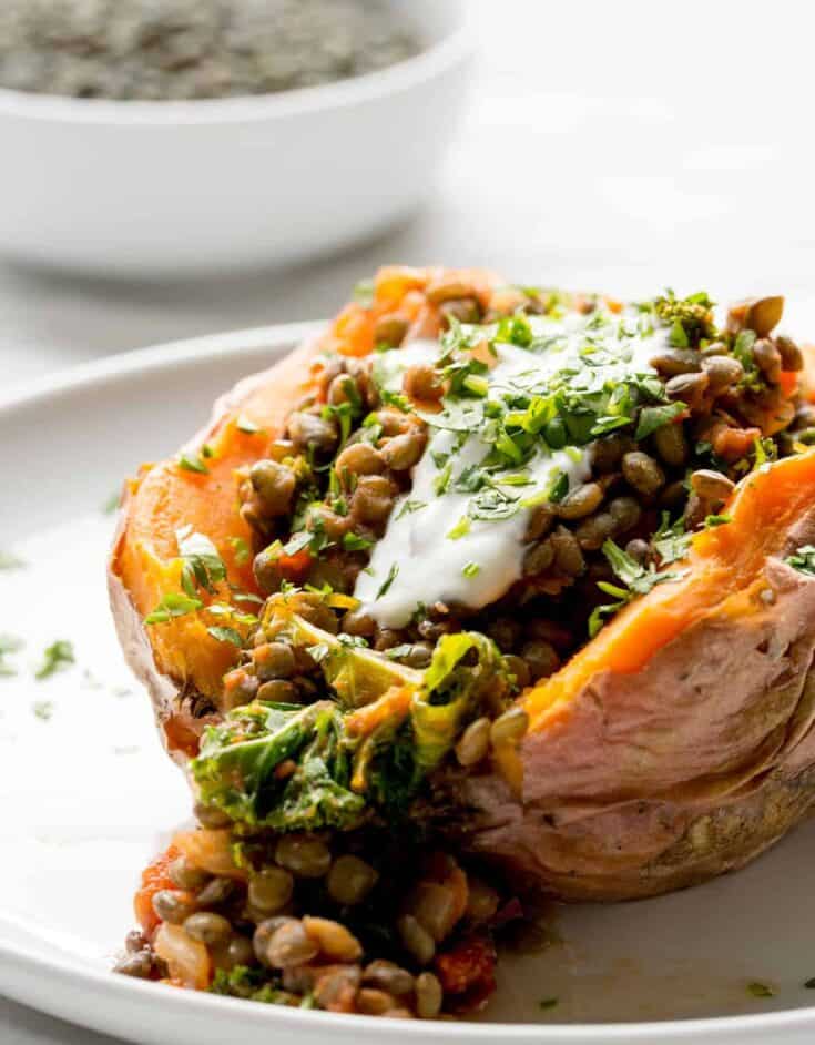 Image for Stuffed Sweet Potatoes with Lentils