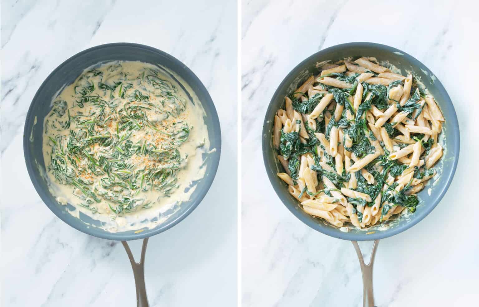 Pasta with Spinach, easy & quick! - The clever meal