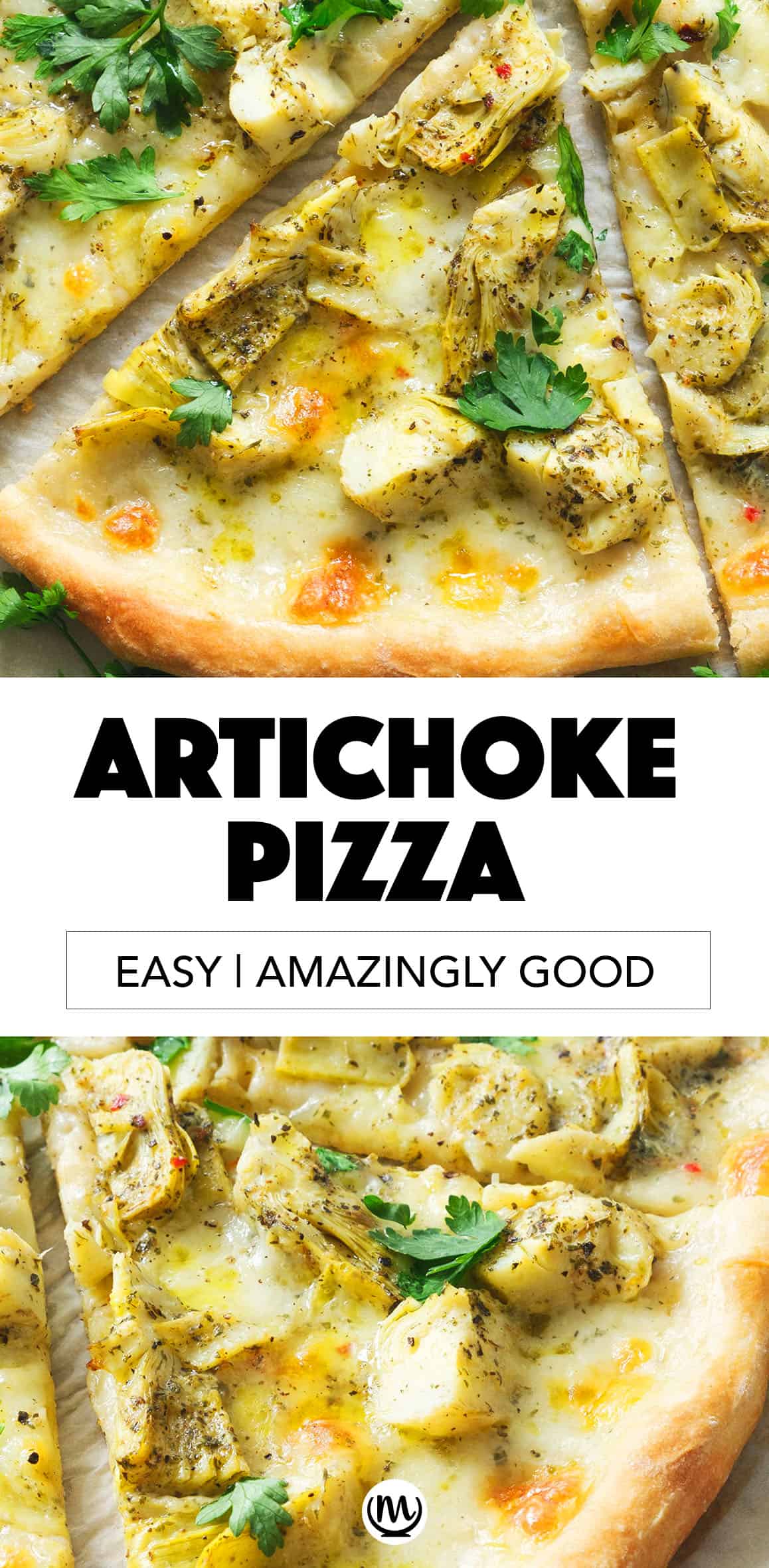 Artichoke Pizza (amazingly good!) The clever meal