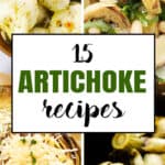 Four different artichoke recipes.