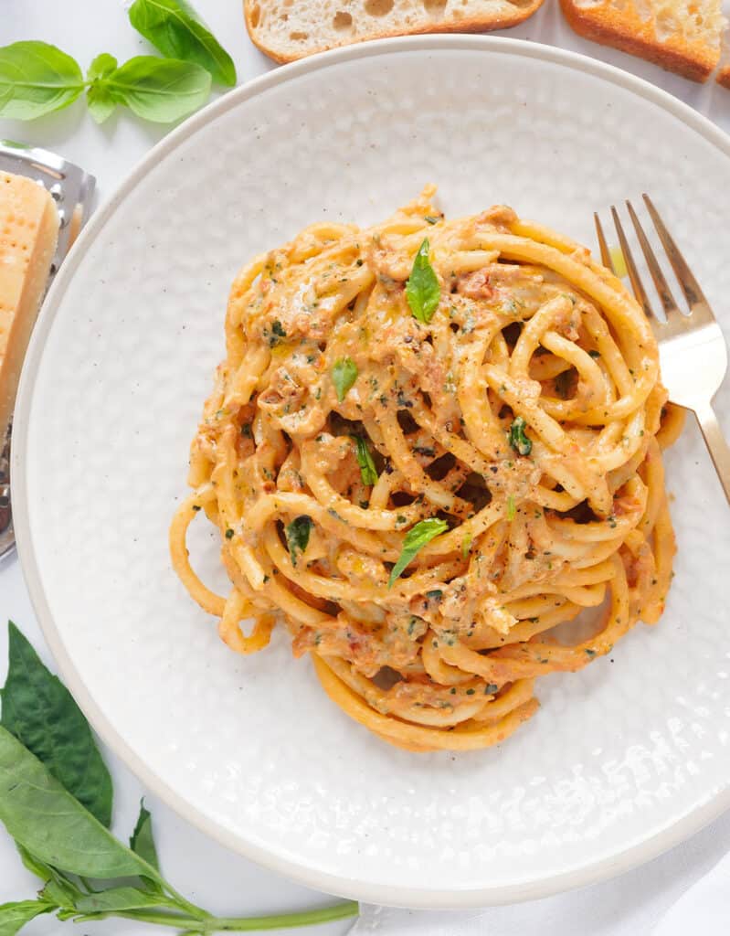 Sun dried tomato pasta The clever meal