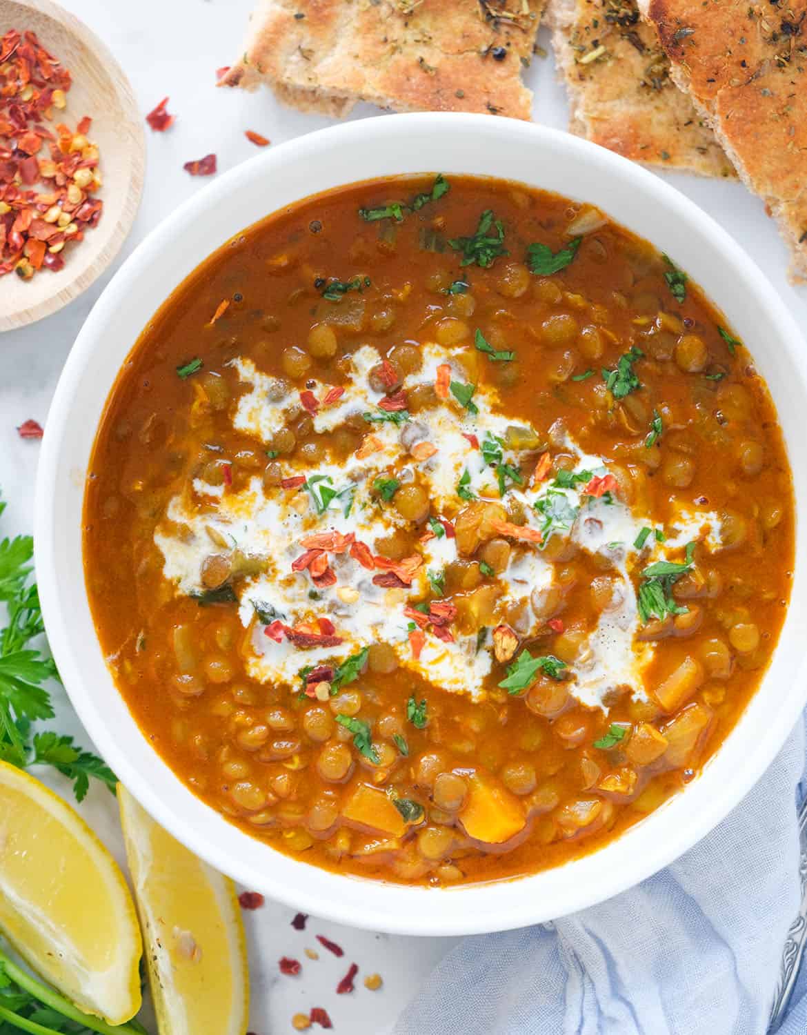 Spicy on sale lentil soup