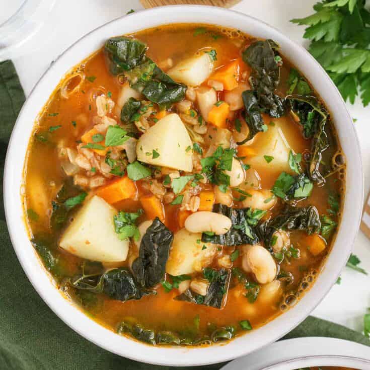 Image for Tuscan Farro Soup with Beans and Kale