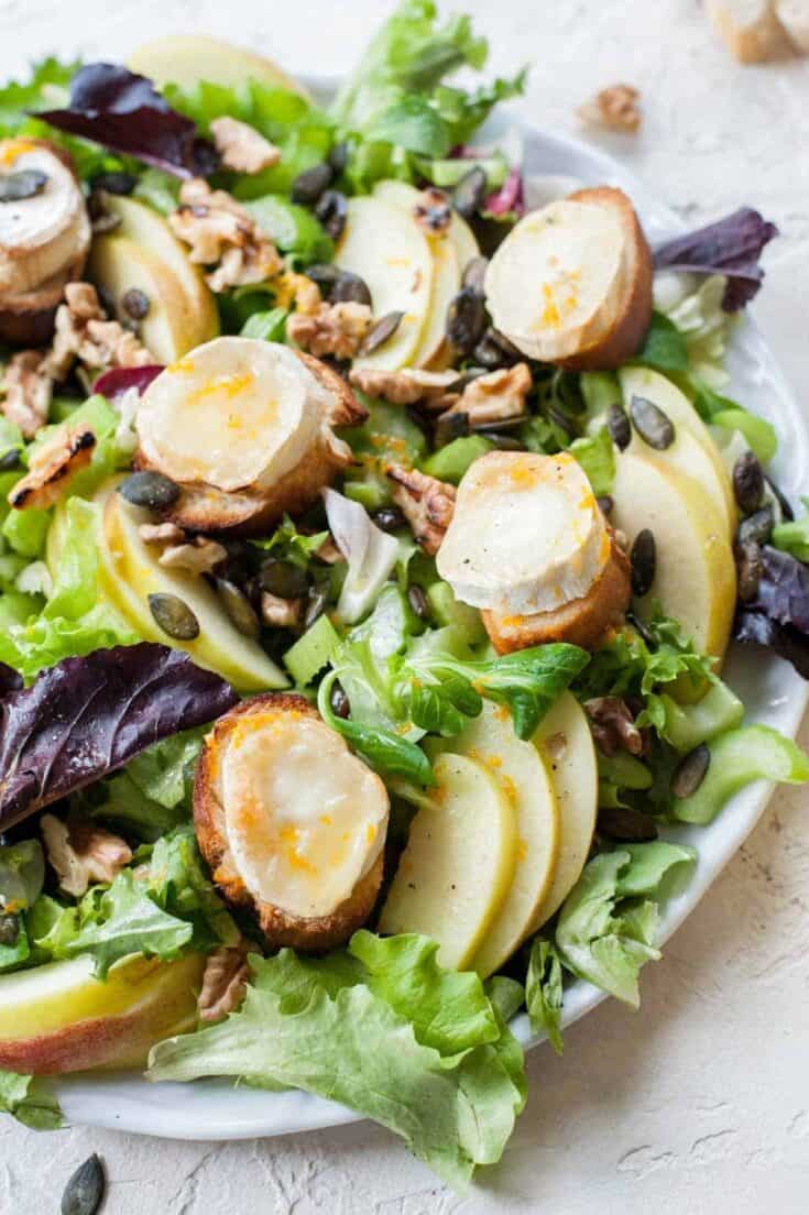 Image for Apple celery salad with walnuts and goat cheese