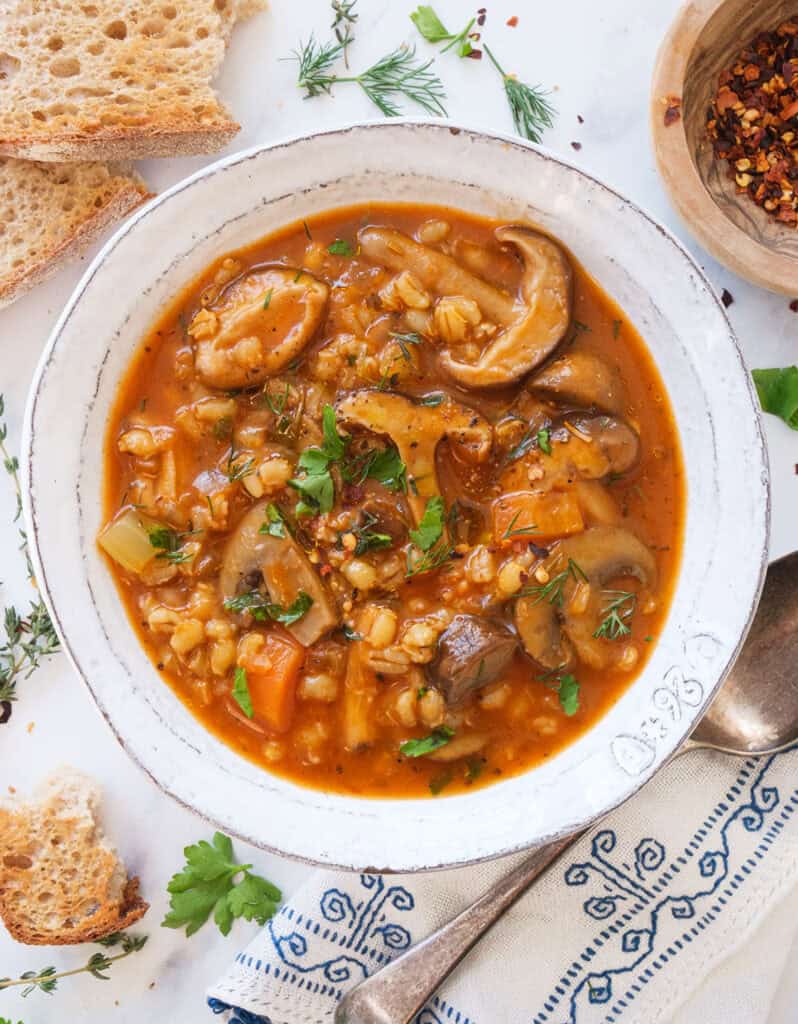 Mushroom Barley Soup