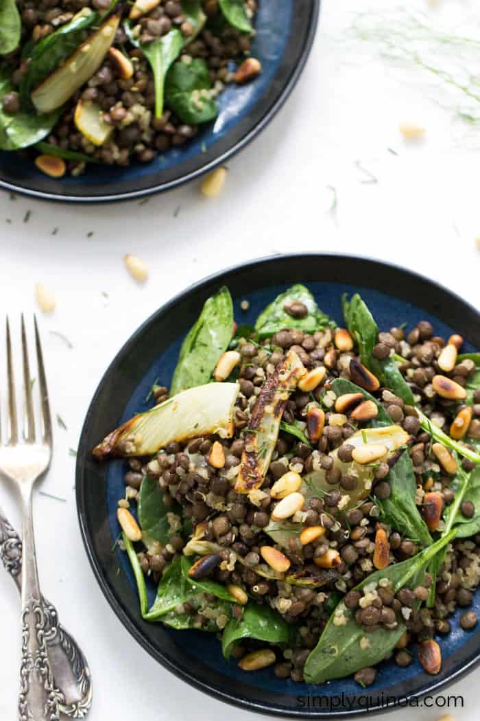 Image for Warm Lentil Salad with Spinach & Quinoa