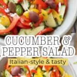 Pepper cucumber salad.